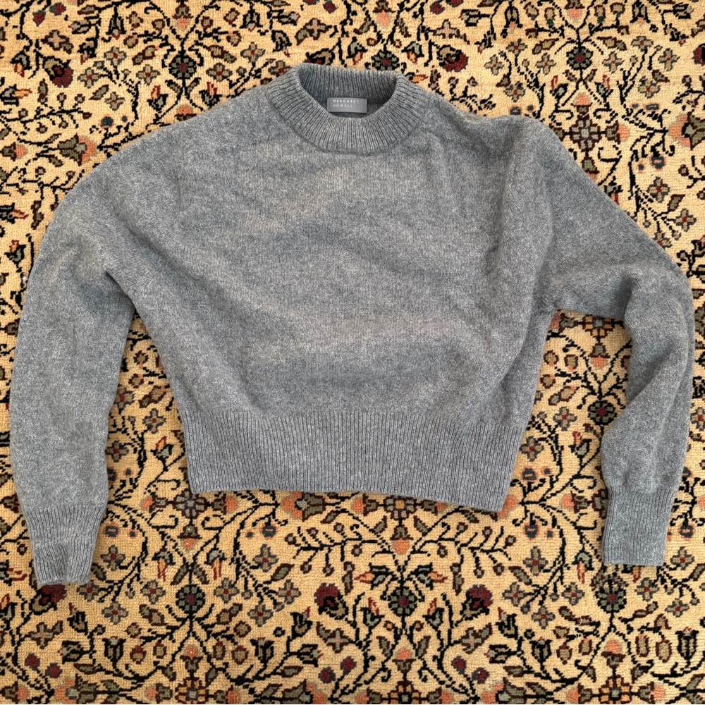 Margaret Howell Cropped Cashmere Sweater - Grey XS